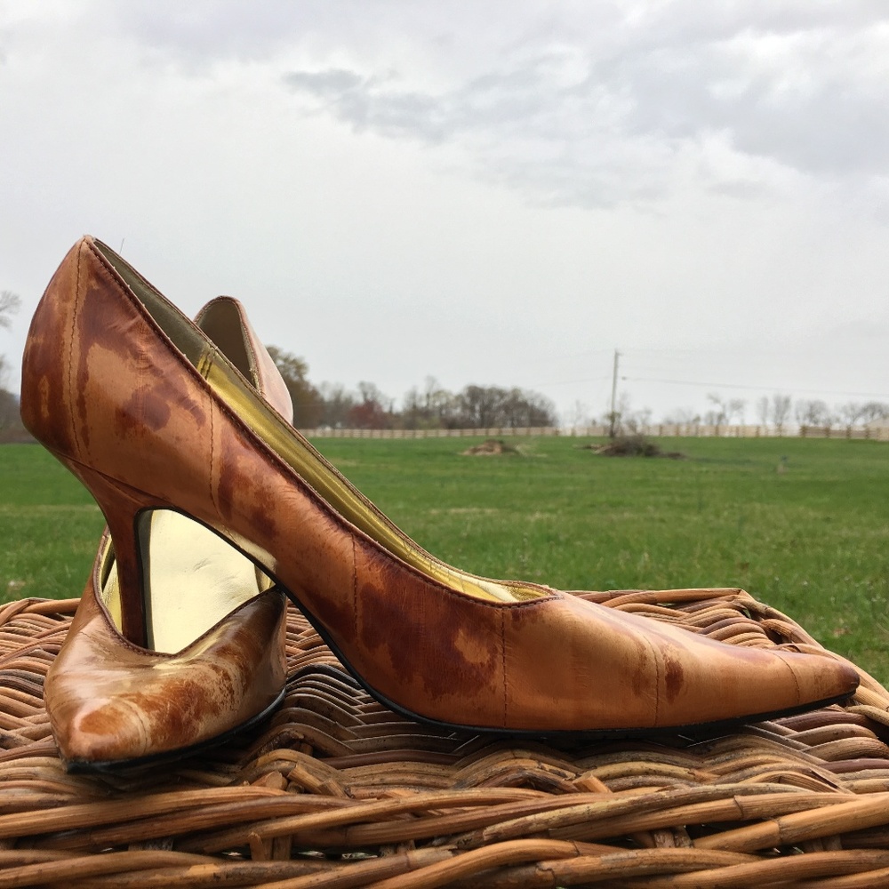 Michael Kors Brown Animal Print Unique 3-4" Heels